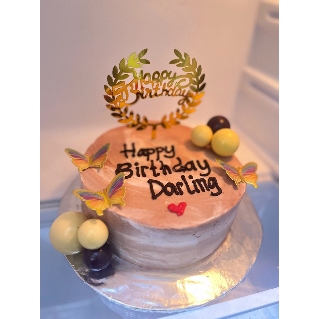 cake ulang tahun tema brown/cake ulang tahun coklat/cake ulang tahun warna coklat