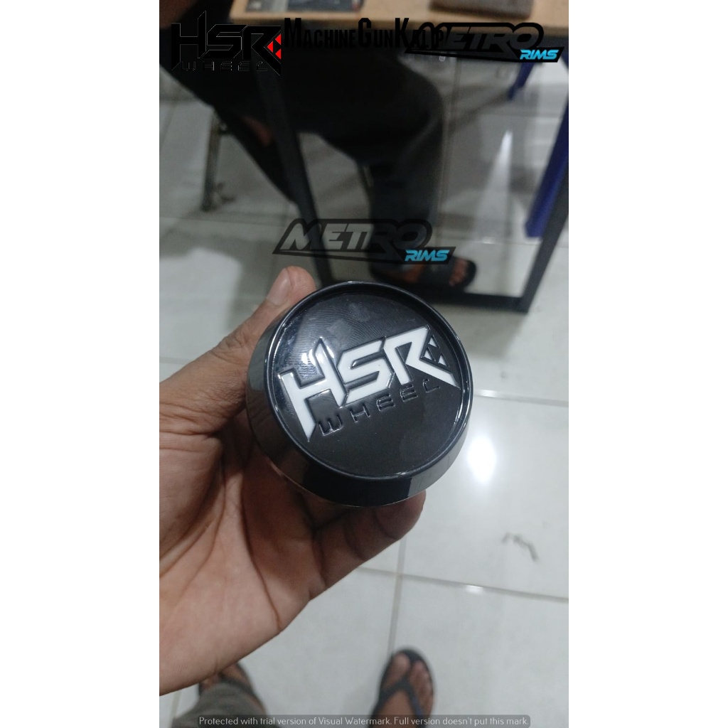 DOP VELG HSR WHEEL ORIGINAL BLACK KODE CAP027 DOP TENGAH VELG
