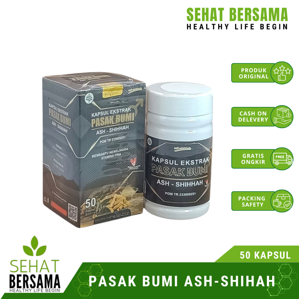 Pasak Bumi Ash Shihhah 50 Kapsul | Membantu Memelihara Stamen Pria Dewasa