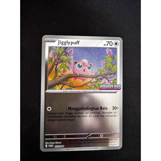 Kartu Koleksi TCG Pokemon Jigglypuff Holo Promo Kobaran Biru 037/M-P