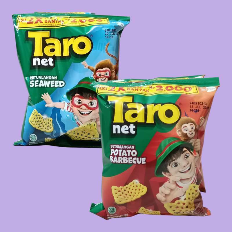 TARO NET 62gr BESAR SEAWEED BARBEQUE BBQ CEMILAN ANAK GROSIR MURAH MAKANAN RINGAN BINGKISAN ULTAH BI