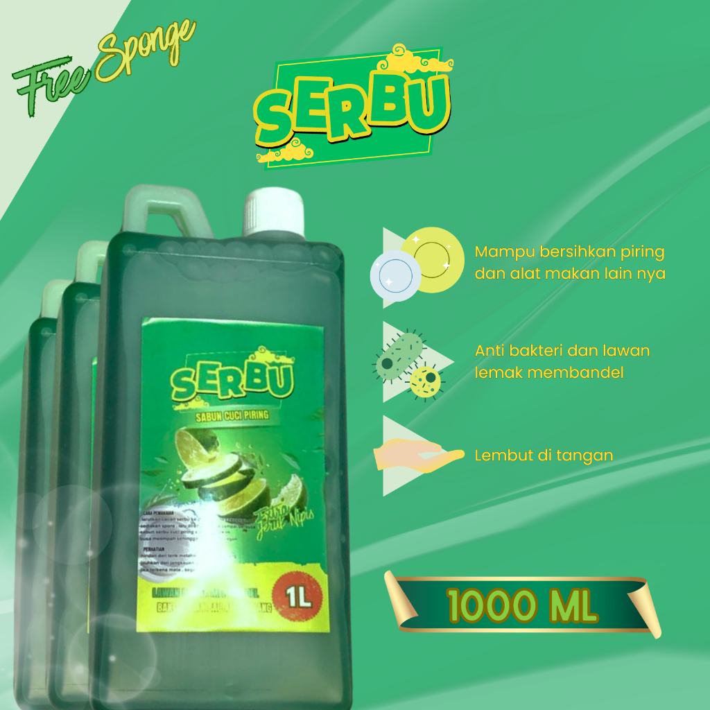 SERBU SABUN CUCI PIRING ANTI BAKTERI DAN LAWAN LEMAK MEMBANDEL