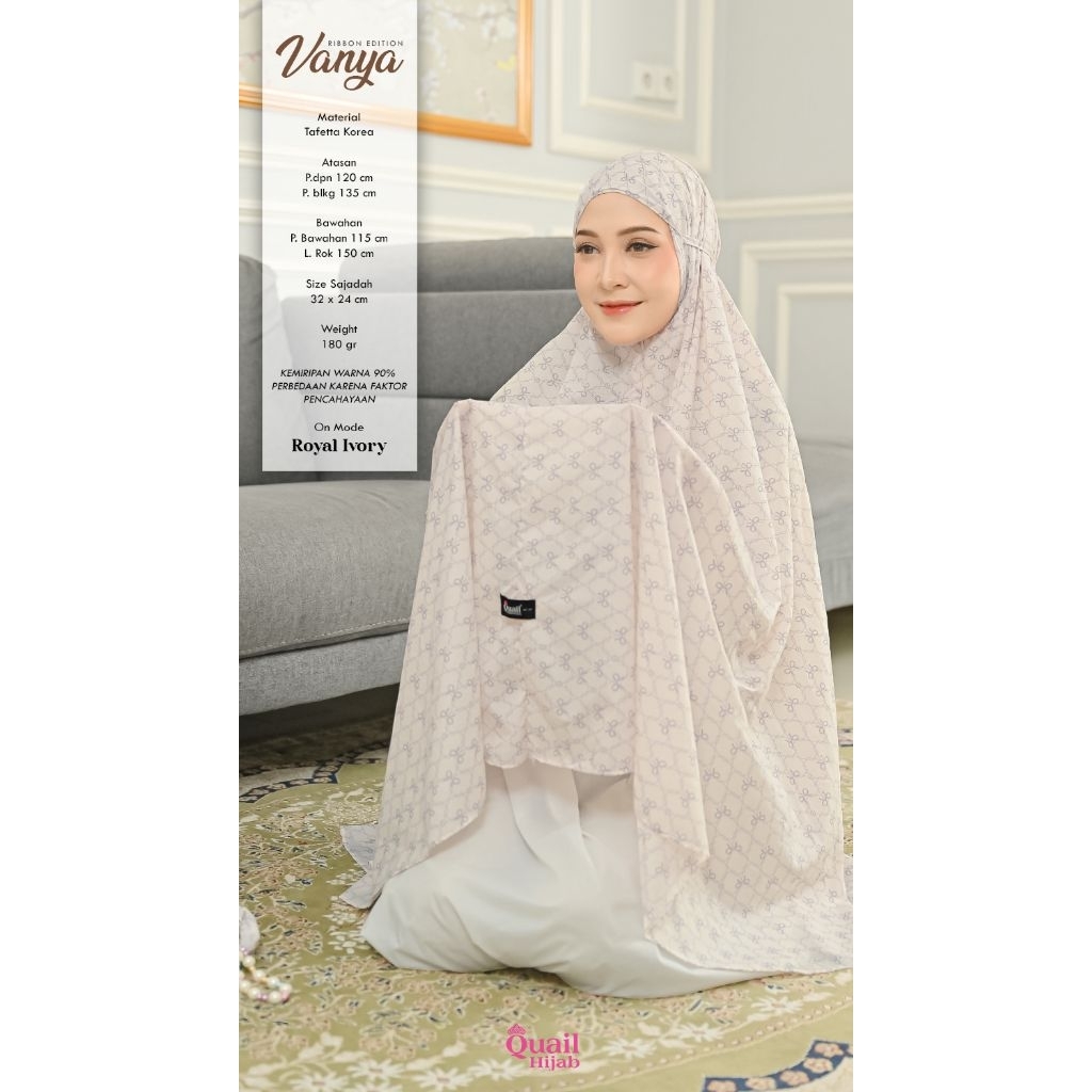 Vanya Mukena Traveling Ribbon Series Quail