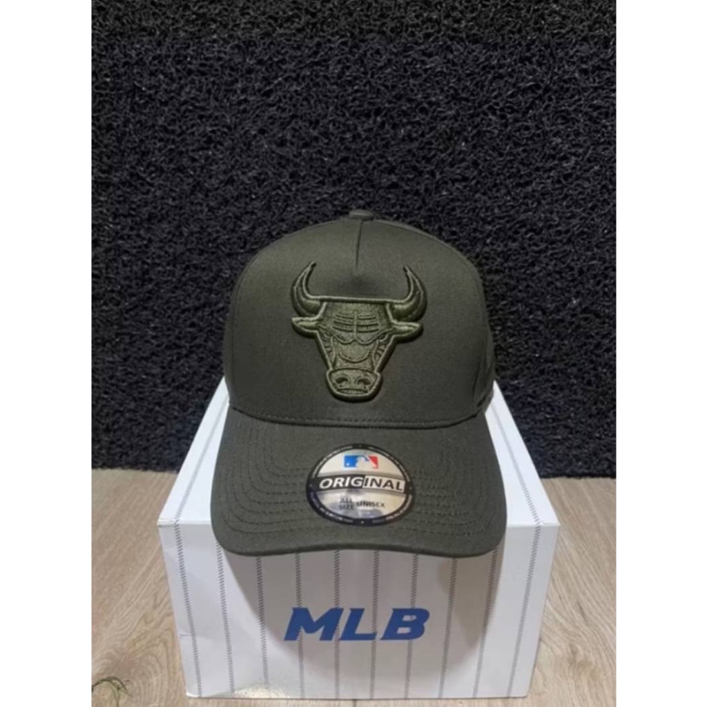TOPI BASEBALL MLB BULLS LOGO BANTENG ORIGINAL GREEN CAPS / TOPI BISA COD / TOPI PRIA WANITA