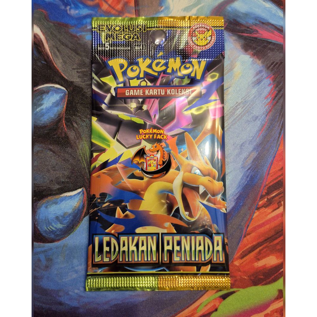 Booster Pack Ledakan Peniada Kartu TCG Pokemon MA4 EX Mega Random R RR SR AR SAR MUR Charizard Pikac