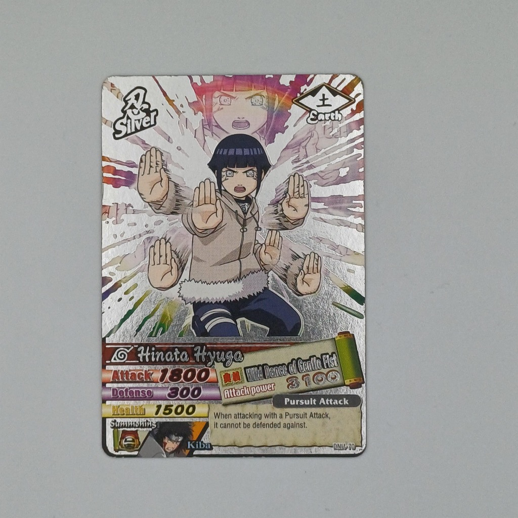 Kartu Game Naruto Arcade Battle Hinata Hyuga Silver Original Mesin