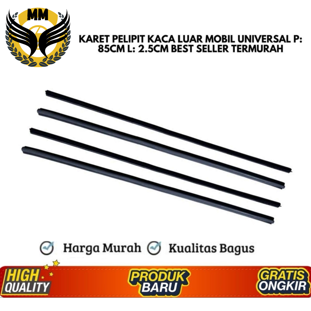 Karet Pelipit kaca Luar Mobil Universal Best Seller Termurah