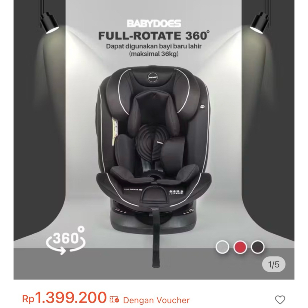 preloved carseat car seat jambi baby does 360 full rotate
