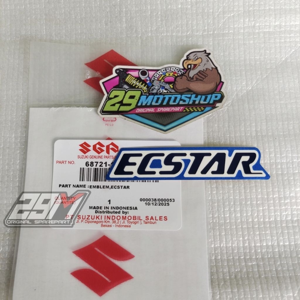 Stiker Emblem Tulisan ECSTAR Original SGP
