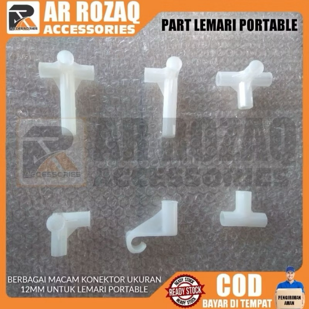 Konektor/Pipa/Layer Untuk Rak Lemari Portable 1,2cm (12mm)