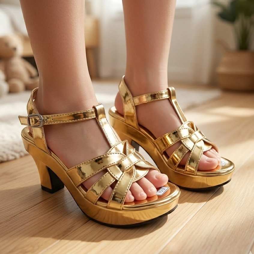 Sepatu Anak Perempuan sepatu hak anak perempuan hak 5cm FROSTY HL-006
