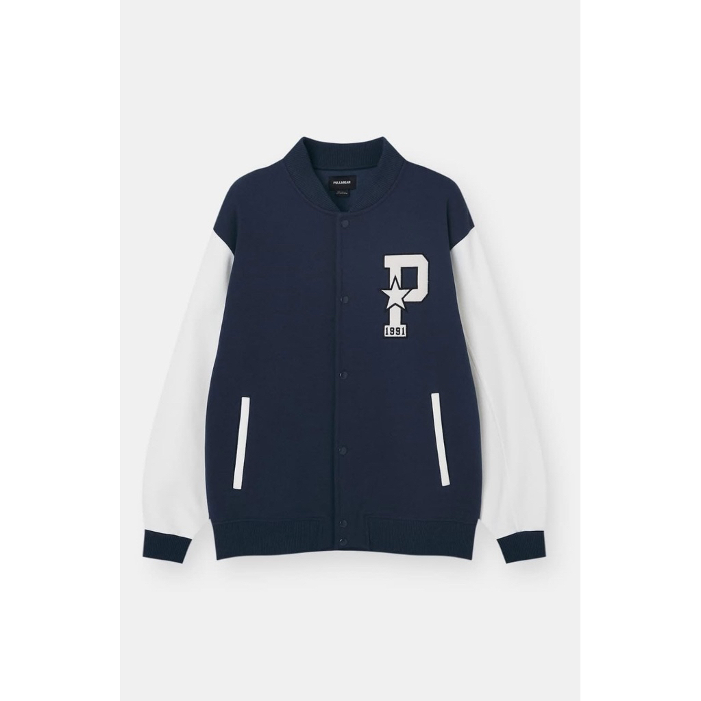 Jual Pull & Bear University League Varsity Jacket