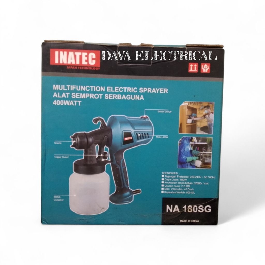 INATEC  Spary Gun Listrik Semprotan Angin Cat Tembaga 400 WATT INATEC
