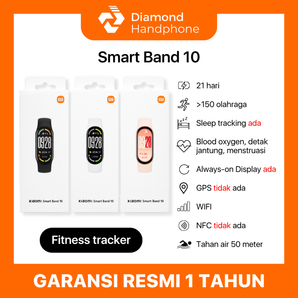 Xiaomi Smart Band 10 Smart Watch AMOLED 1,72" I 5ATM water resistant I Mi Fitness