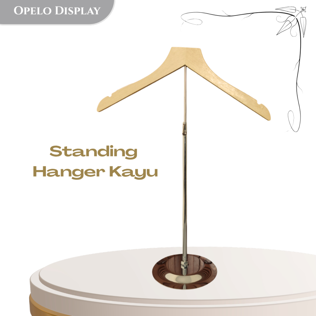 STANDING HANGER KAYU / GANTUNGAN BAJU STAND