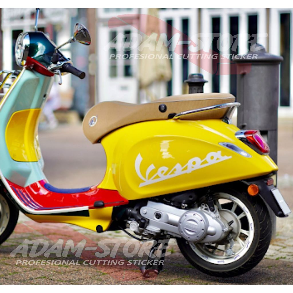 Stiker Motor Vespa Matic / Stiker Logo Vespa / Striping Vespa Sprint