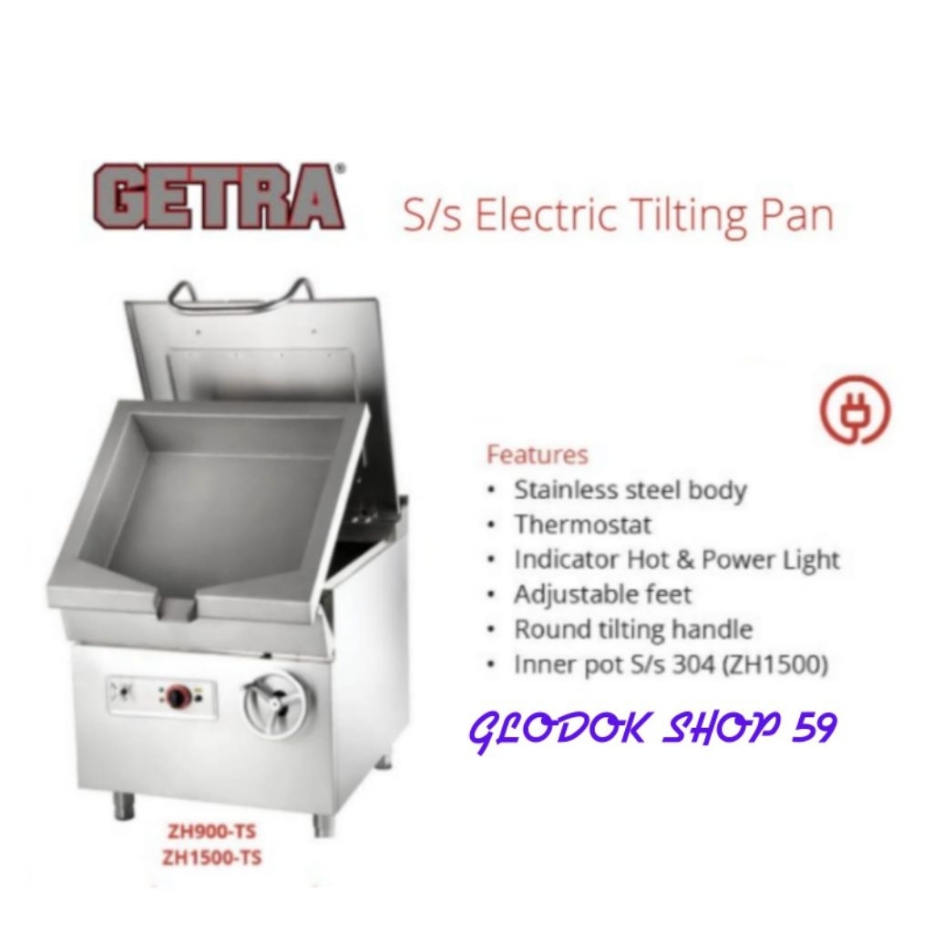 GETRA ZH900-TS Electric Tilting Pan - ketel/wajan besar listrik berkapasitas 80 liter New