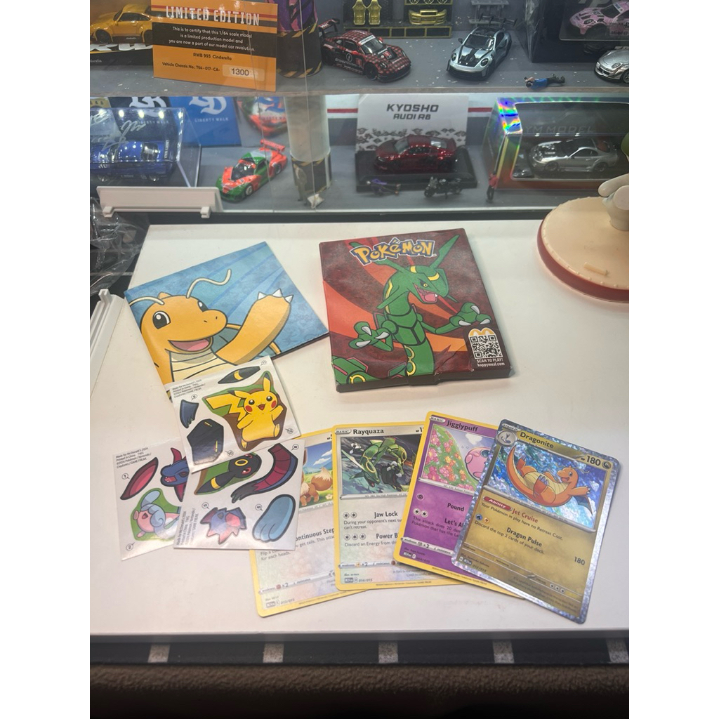 Pokemon mcdonald 2024 card banner sticker unsealed Rayquaza