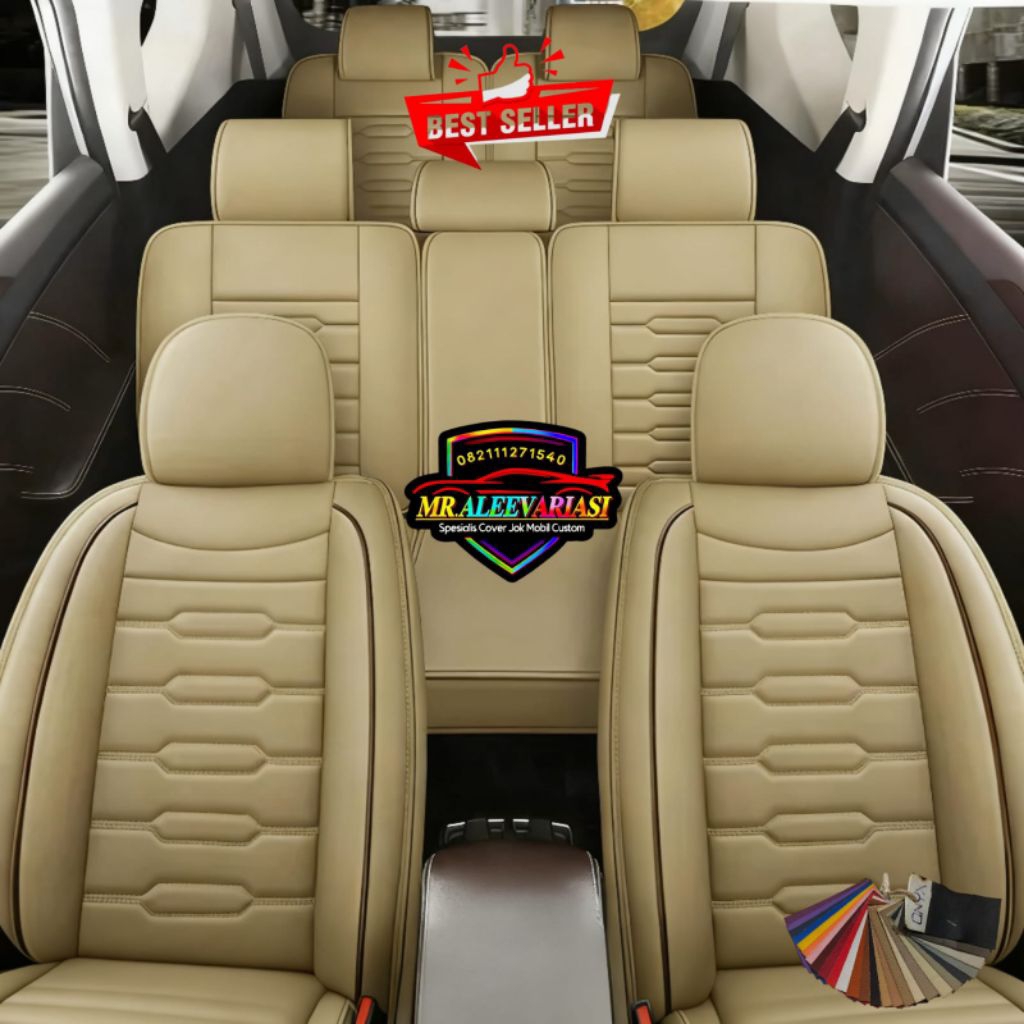 Sarung Jok Mobil Innova V Luxury Capten Seat 2009 - 2015 Fullset 3 Baris Jok Depan Sampai Belakang