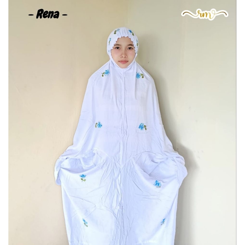 Mukena Dewasa Rayon Sulam Pita Rena Terusan