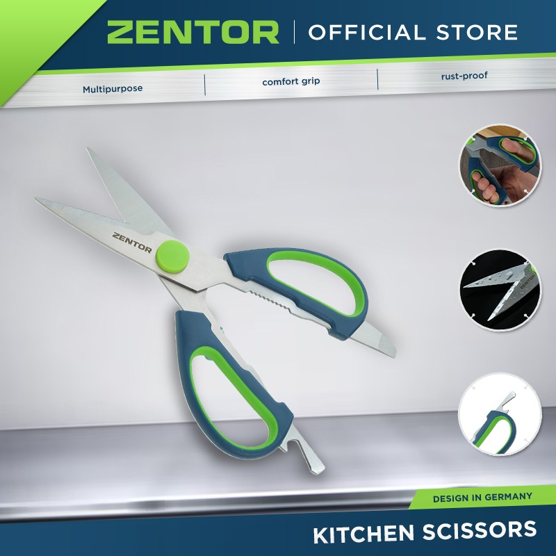 ZENTOR Gunting Dapur Kitchen Scissors 5,5*2mm Pisau Tebal ZT1410X