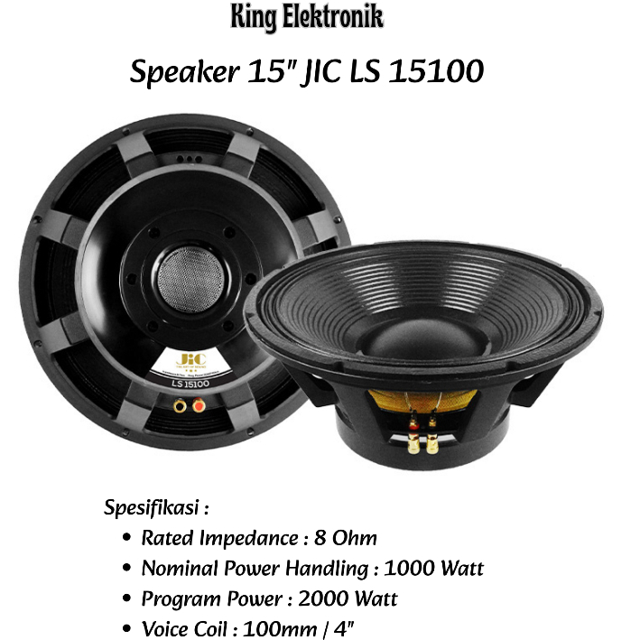 Speaker 15 Inch JIC LS 15100