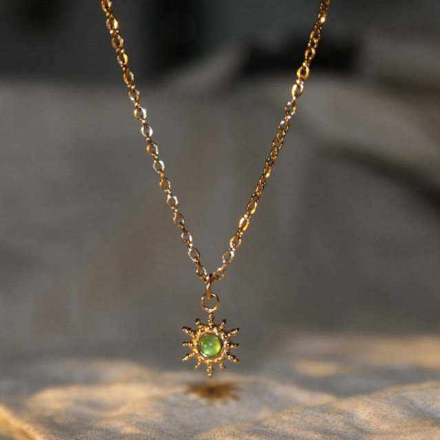 Emerald charm necklace - Putri Designs