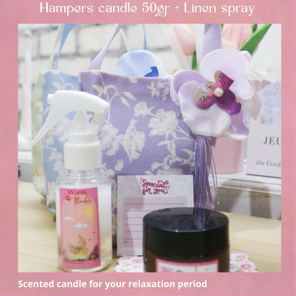 Hampers Aromaterapi With Bag Candle & Linen spray