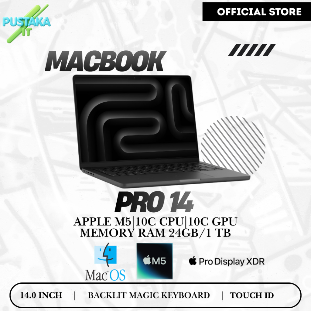 IBOX APPLE MACBOOK PRO 14 M5 10C GPU 24GB 1TB 10C CPU 14.0