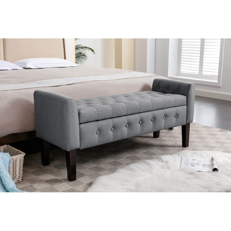 ( 54 ) sofa storage box sandaran tangan lurus 120 cm penyimpanan sofa modern stool Panjang