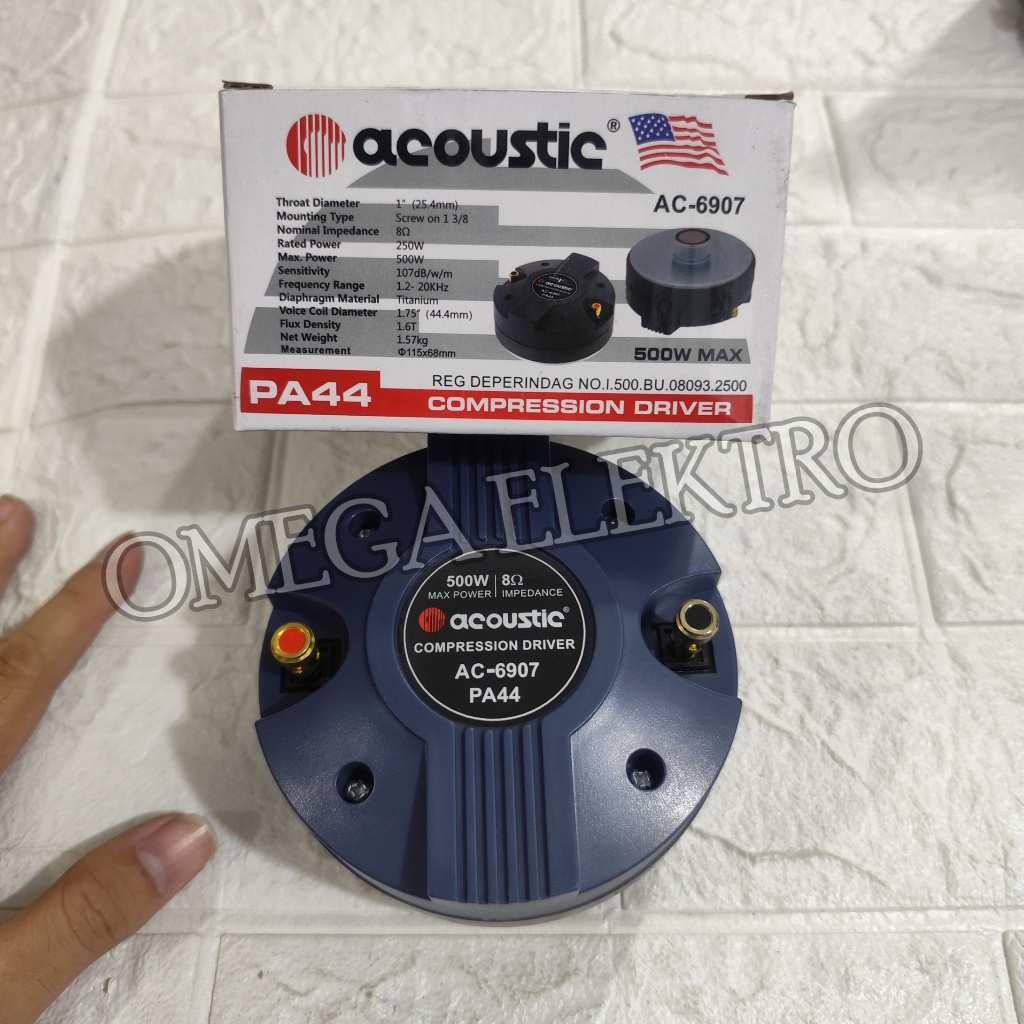 Tweeter Driver Acoustic D 44 AC-6907 D44 / Tweeter Acoustic 500w