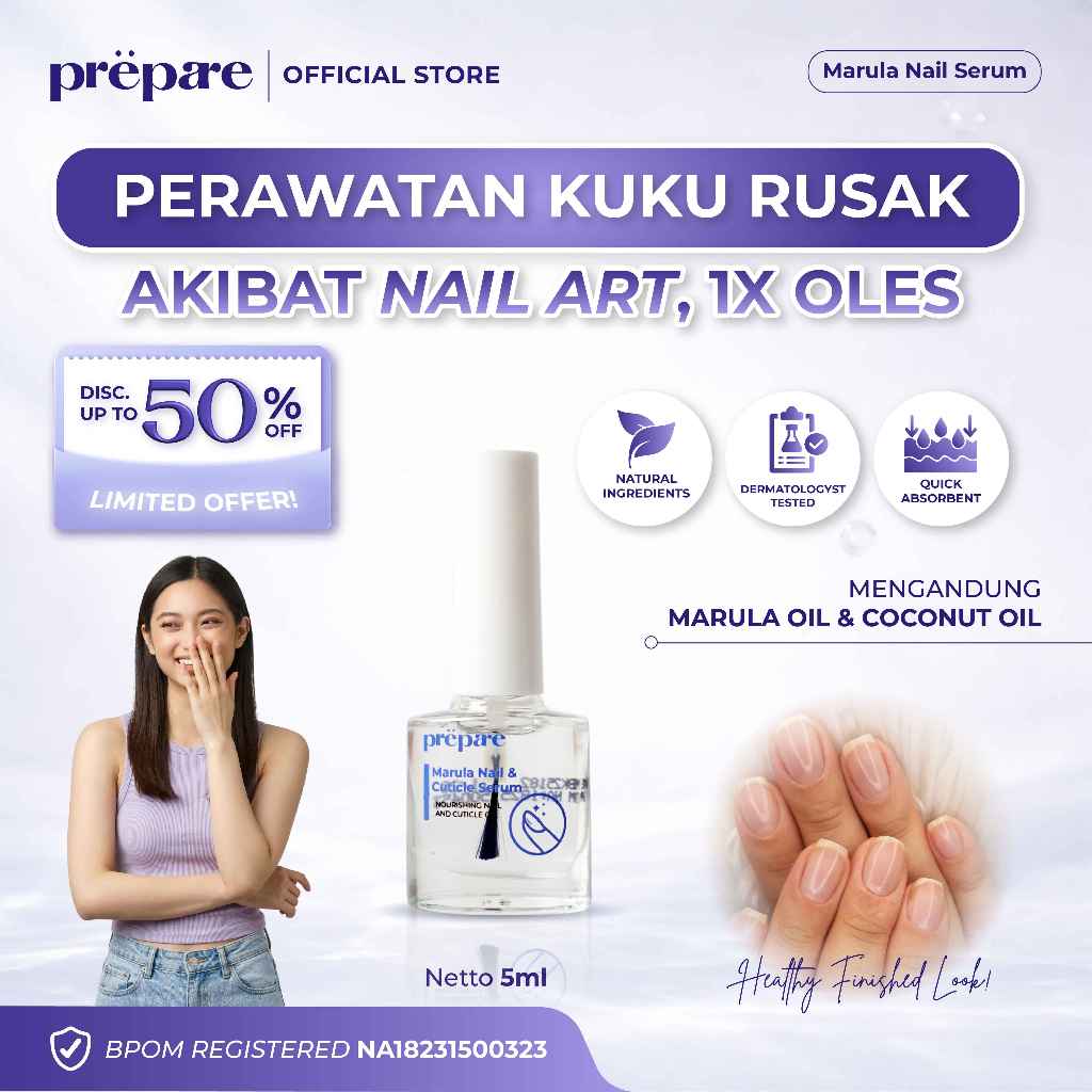 Prepare Serum Kuku Vitamin Kuku Rusak Obat Jamur Kuku Rusak Pelembut Kutikula Marula Nail Serum Obat