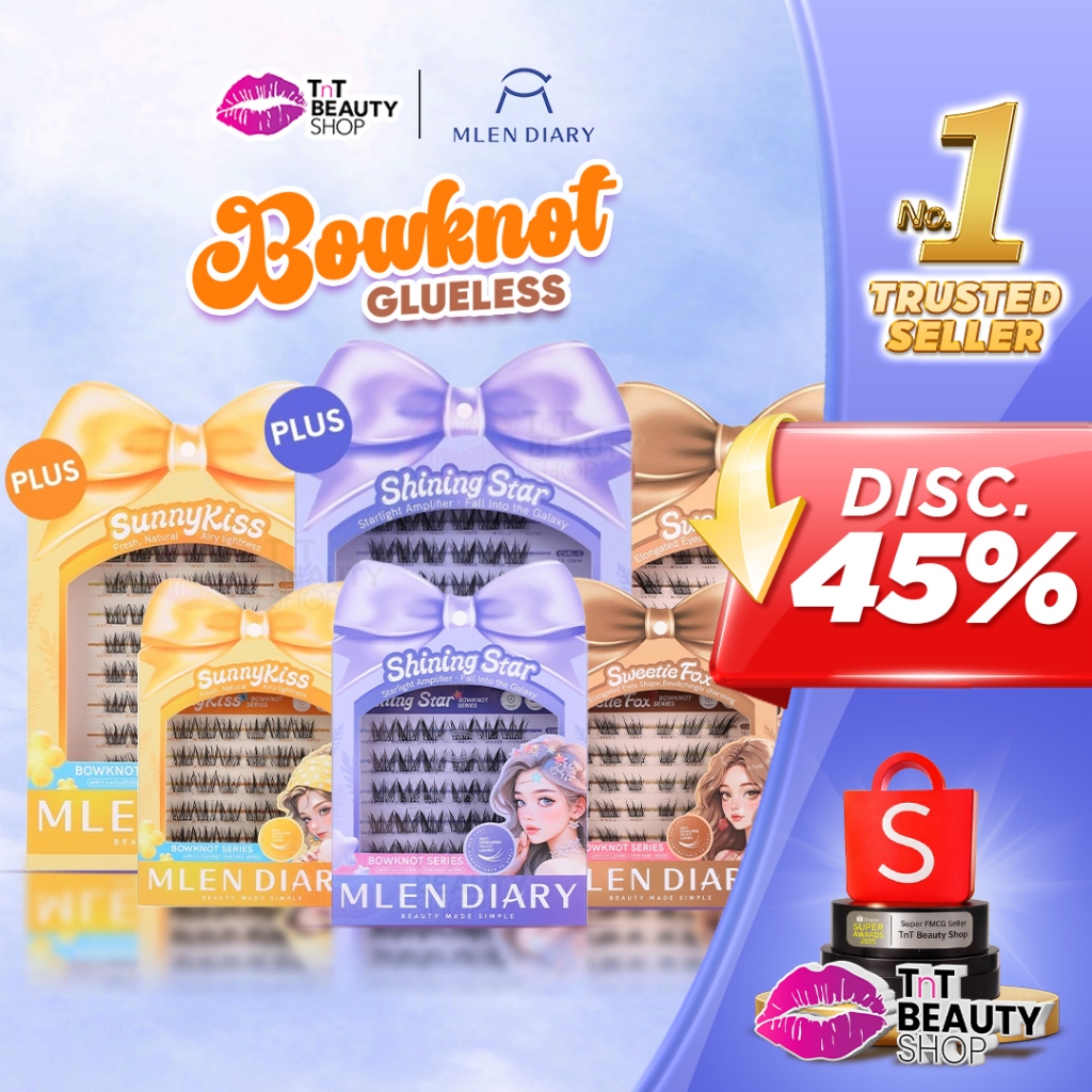 MLEN DIARY Bulu Mata Botknot Seri Sunny Kiss/Sweetie Fox/Shining Star Bulu Mata | TnT Beauty Shop