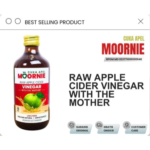 Moornie Cuka Apel Original | Minuman Sari Apel Alami