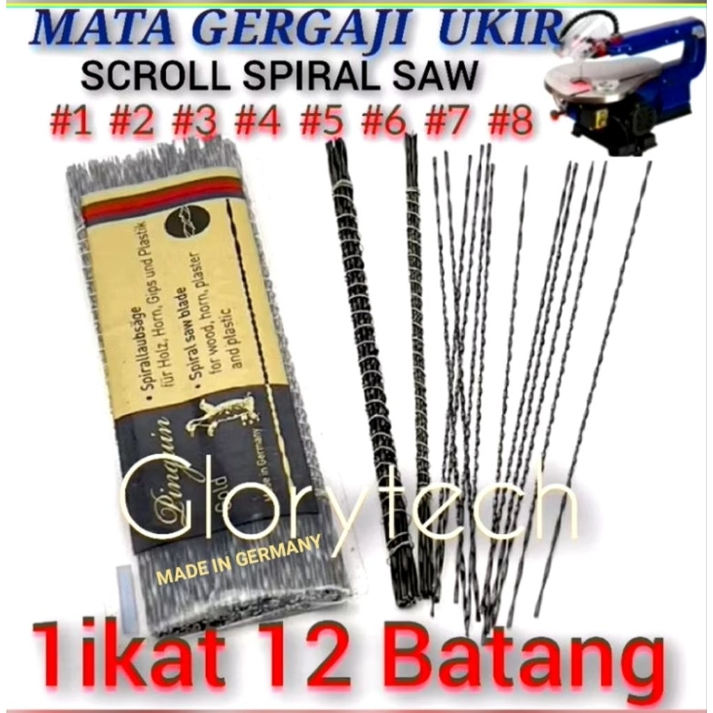 Mata GergajI Spiral Scroll Saw / Mata Gergaji Scroll saw Kayu Ukir /Gergaji Scroll saw Ukir Ulir