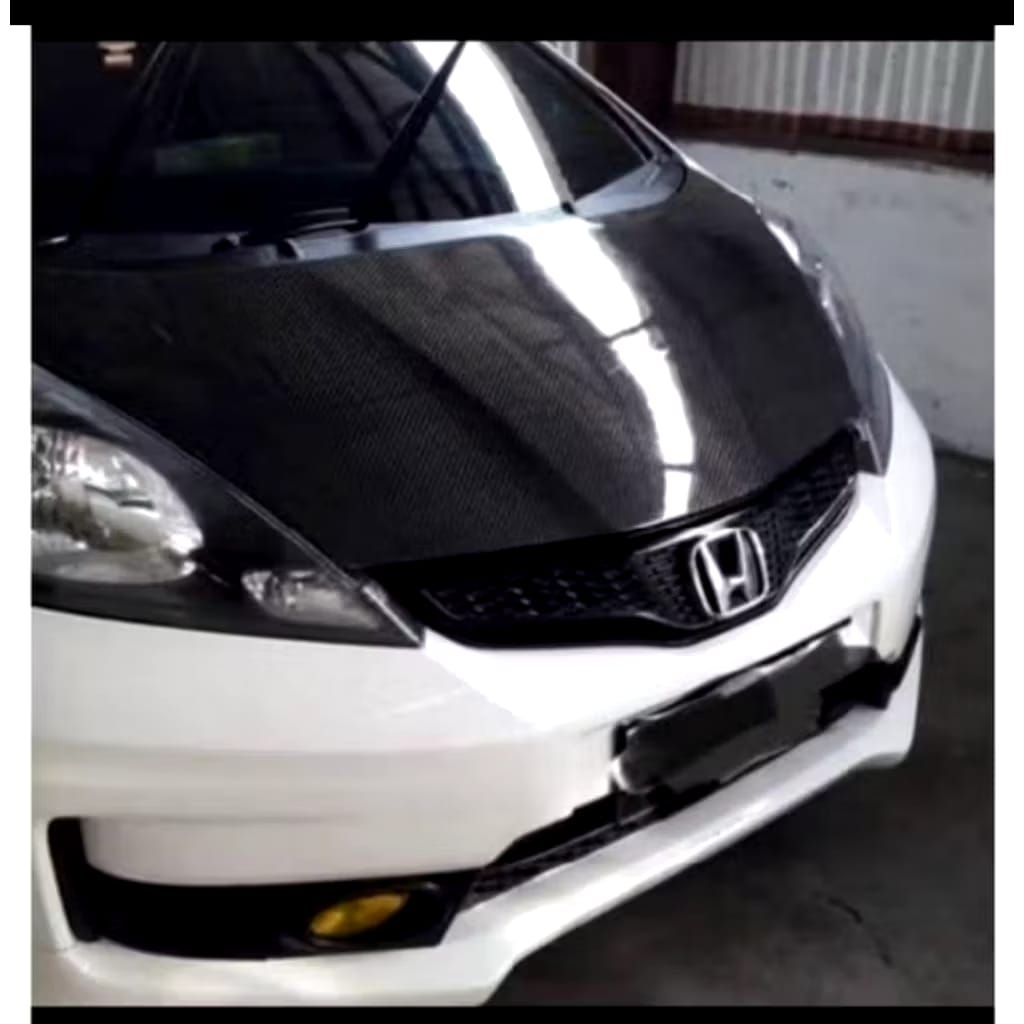 kap mesin  Honda jazz ge8 carbon kevlar asli
