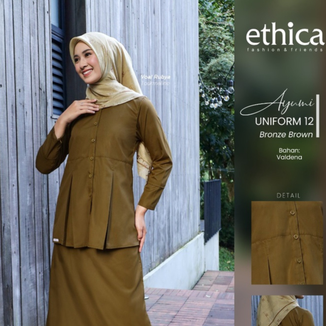 BAJU KEKI KEKINIAN, AYUMI UNIFORM 12 BROWNZE BROWN