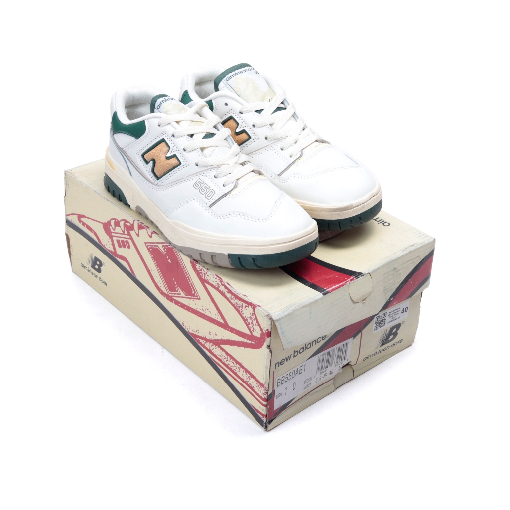 (MARKET) Sepatu Sneakers New Balance BB550A2 Aime Leon Dore Natural Green - 550