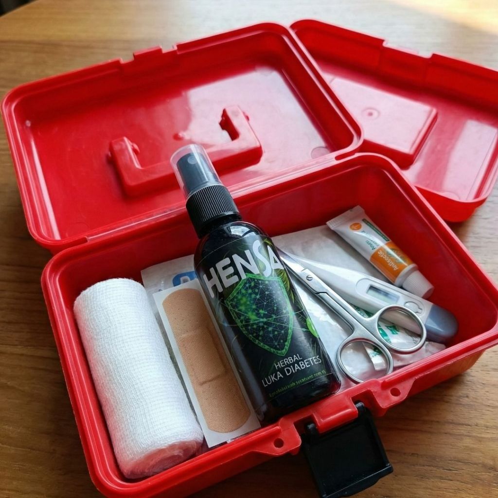HENSA Obat Luka Semprot Serbaguna P3K - Penyembuh Luka Diabetes, Bakar, Lecet, & Infeksi Kulit - Her