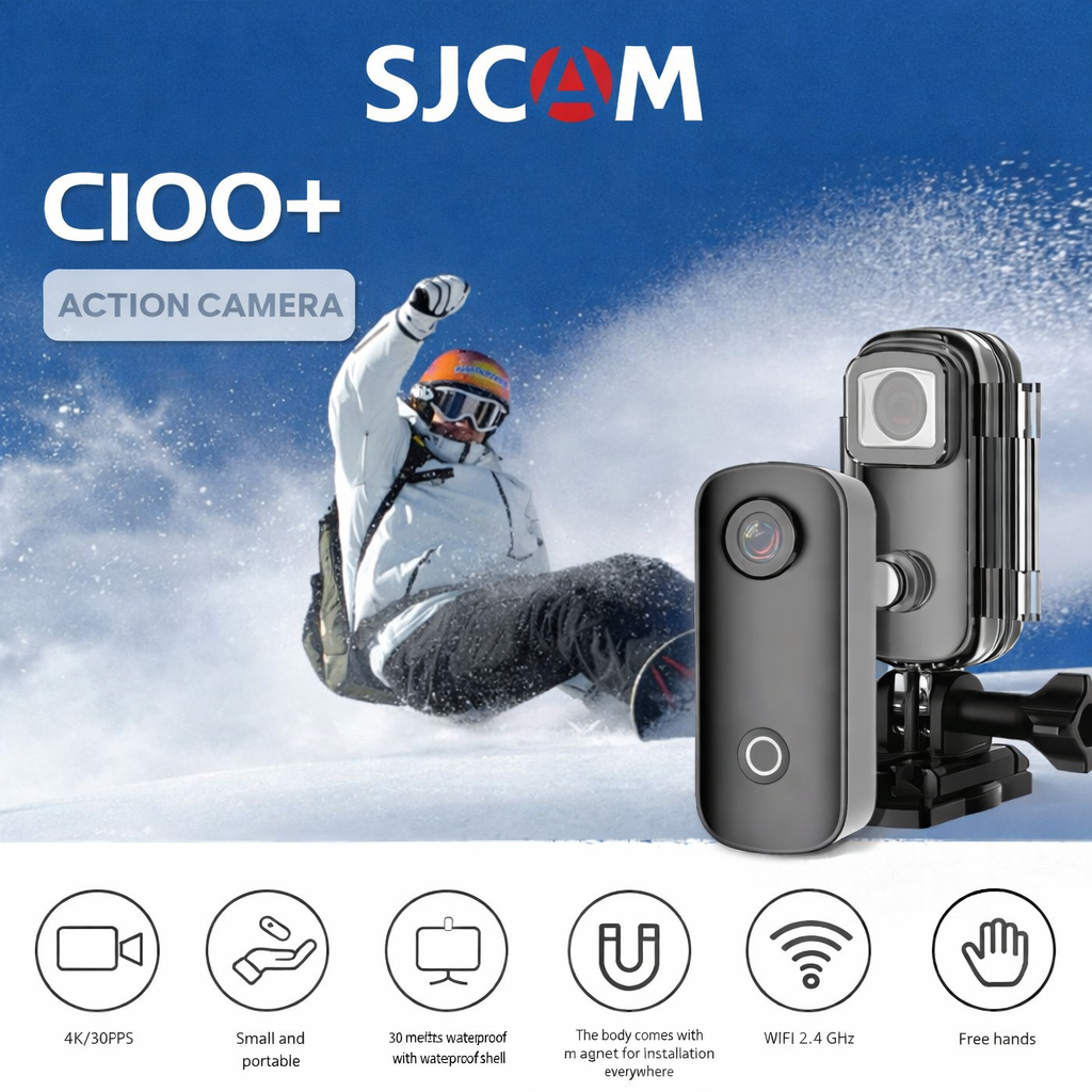 SJCAM C100 Plus Body action camera thumb magnetic High resolution