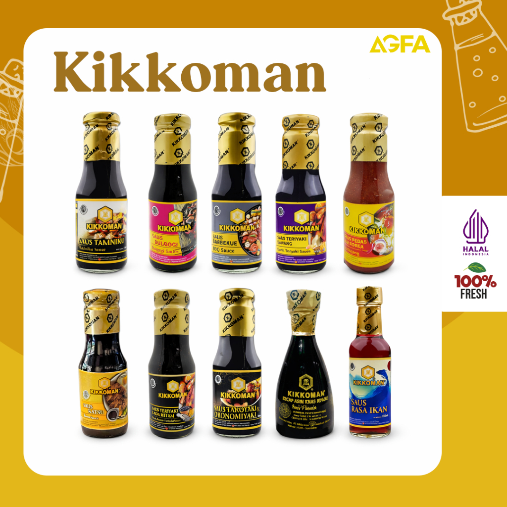 Kikkoman Saus / Kikkoman Bulgogi / Kikkoman Saos/ Saos Takoyaki / Kecap Ikan / Saus Ikan / Kecap Asi