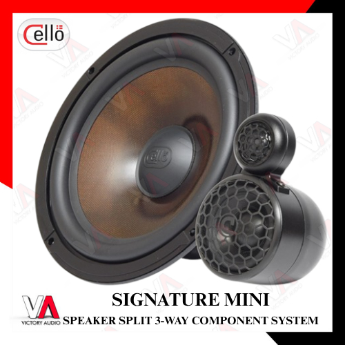 Speaker Set Split 3-Way Component System CELLO Signature MINI Midbass + Midrange + Tweeter Original 