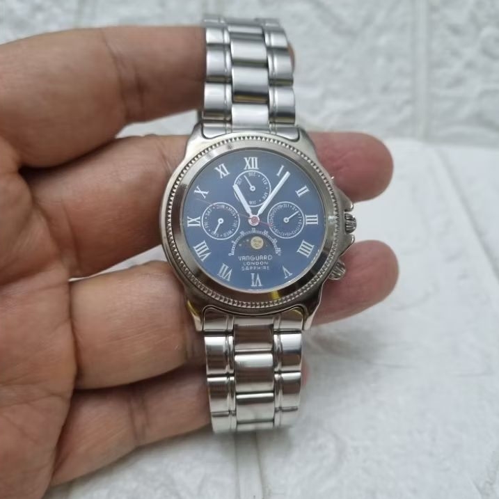 jam tangan arloji pria merk VANGUARD LONDON asli ori vintage limited