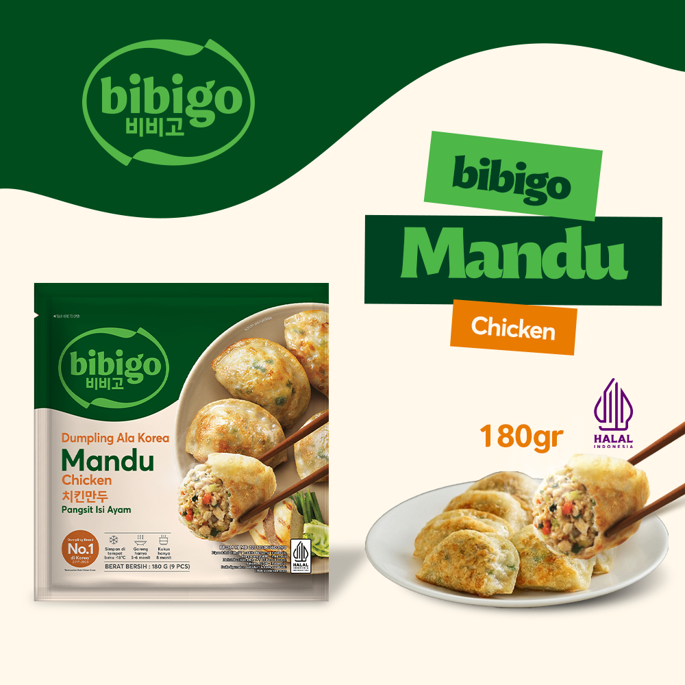 bibigo Mandu Chicken 180 Gram | Korean Dumpling Ayam