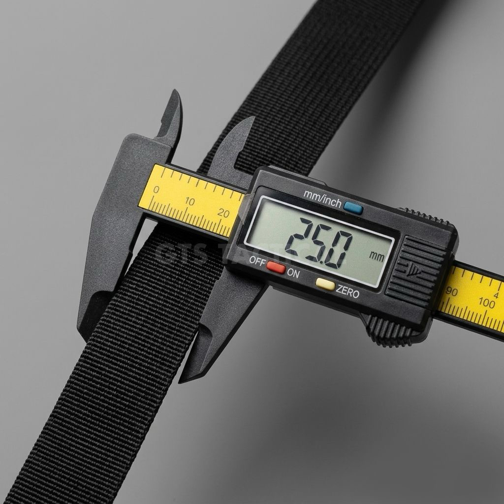 Tali Tas LTG 2,5 CM, Webbing FA Warna Hitam - Eceran