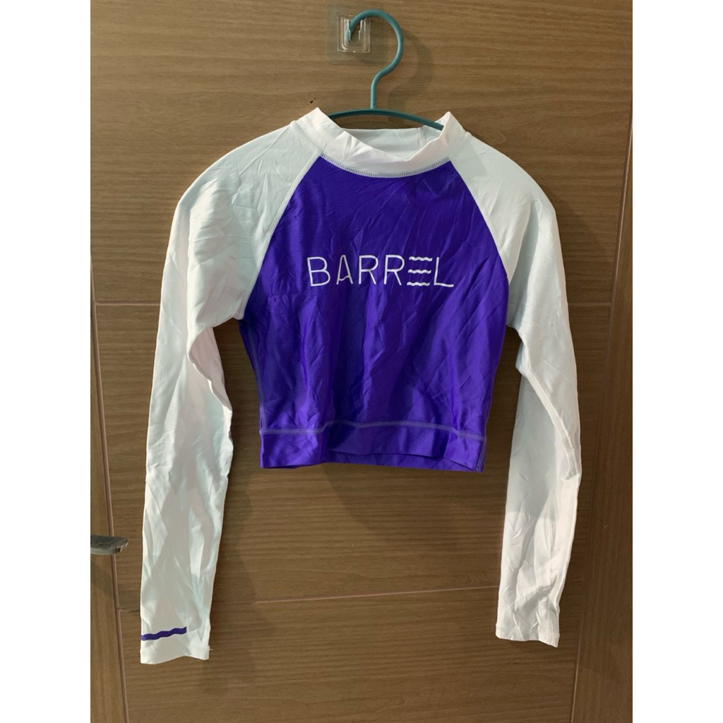 8-12 (Y) Atasan Renang Barrel Crop Anak Perempuan
