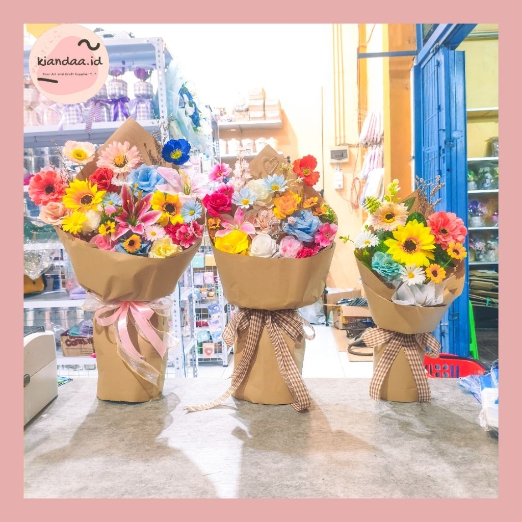 Kiandaa Buket Thumbelina Bouquet Cute Makassar instan bucket wisuda lucu hadiah sempro