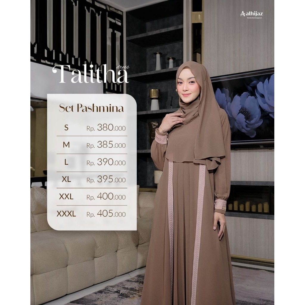 AL HIJAZ‼️PRE ORDER HARGA DP‼️TALITHA DRESS BY ALHIJAZ GAMIS POLOS TERBARU GAMIS MURAH
