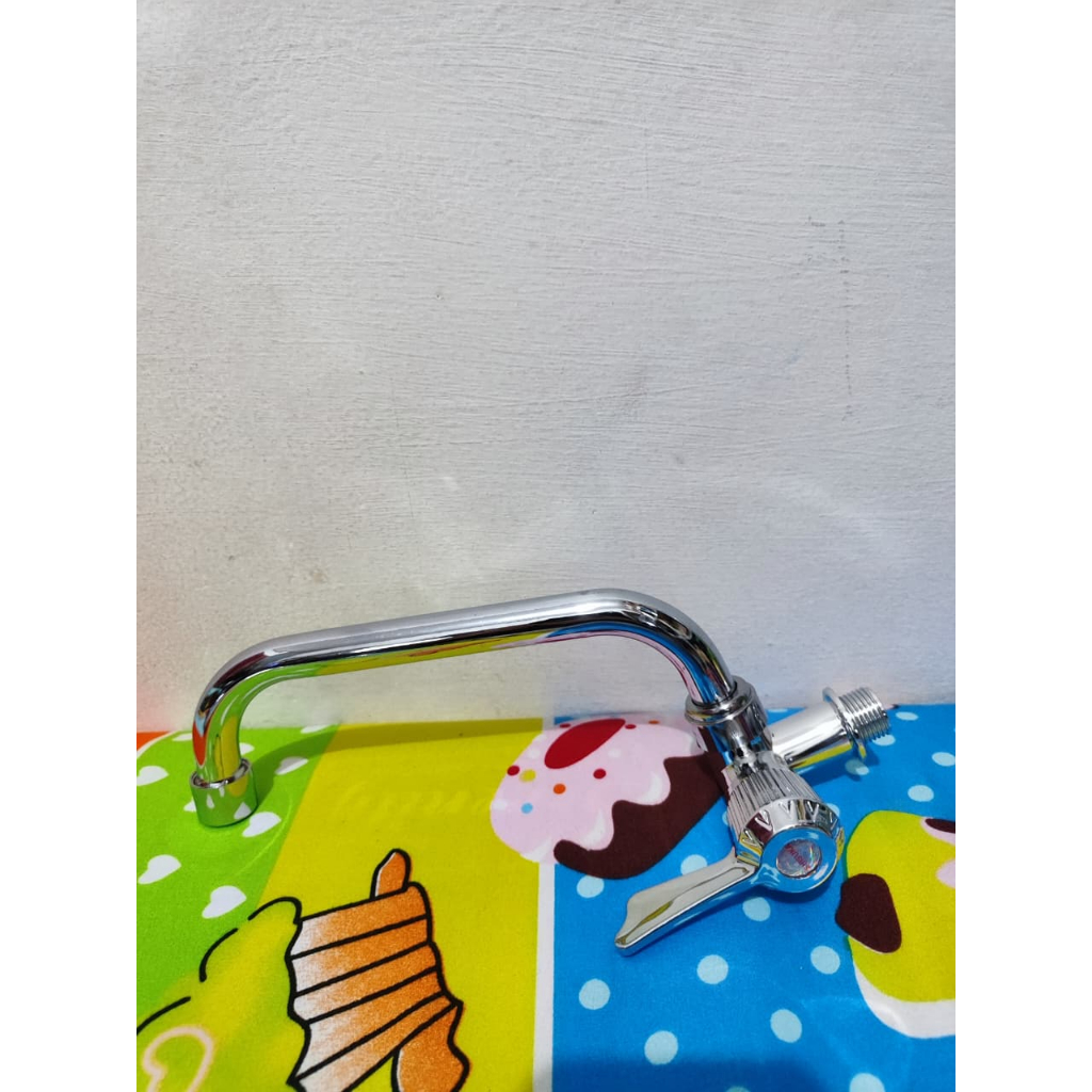 Kran Angsa Leher Bengkok - Keran Bebek Tembok - Keran Cuci Piring Lurus - Kran Sink Dapur