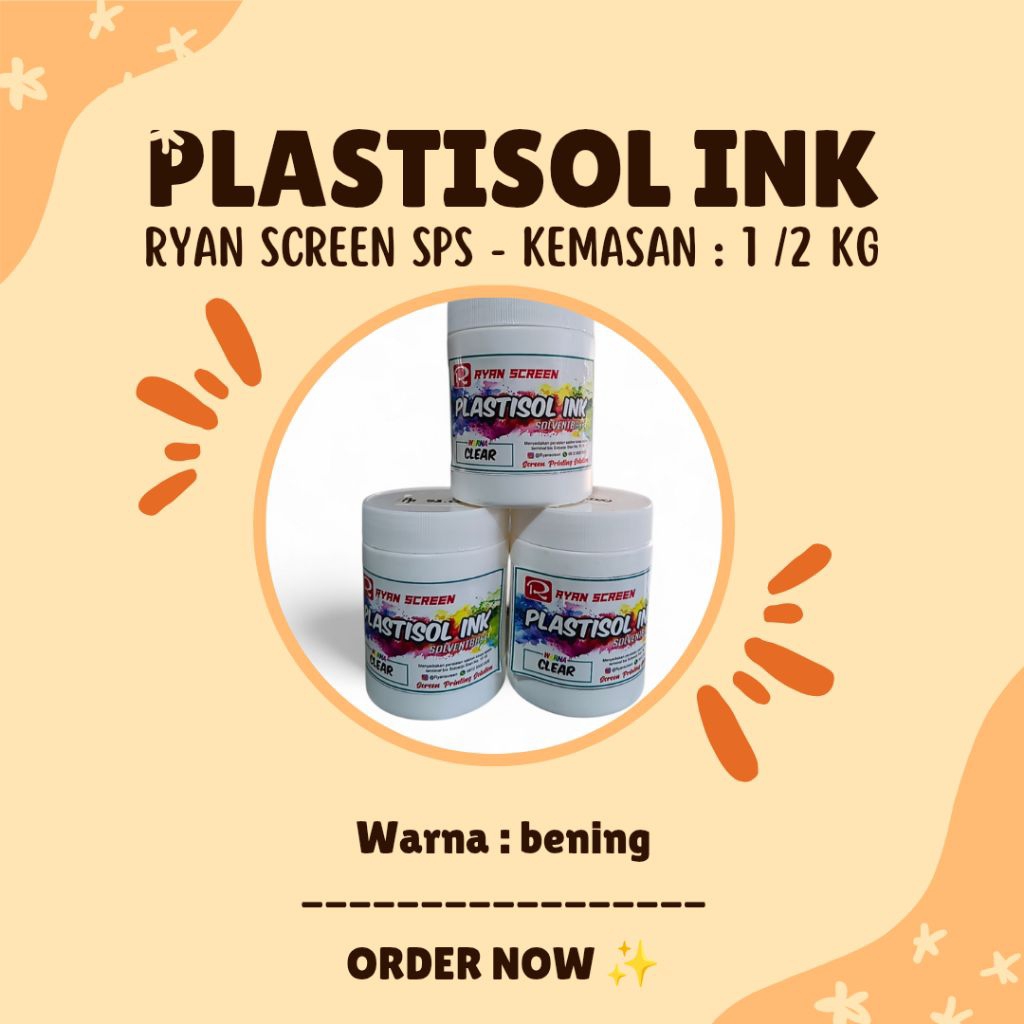 Plastisol INK CLEAR 1/2kg - Ryan screen